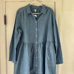 NWT J. Crew Denim Shirt Dress